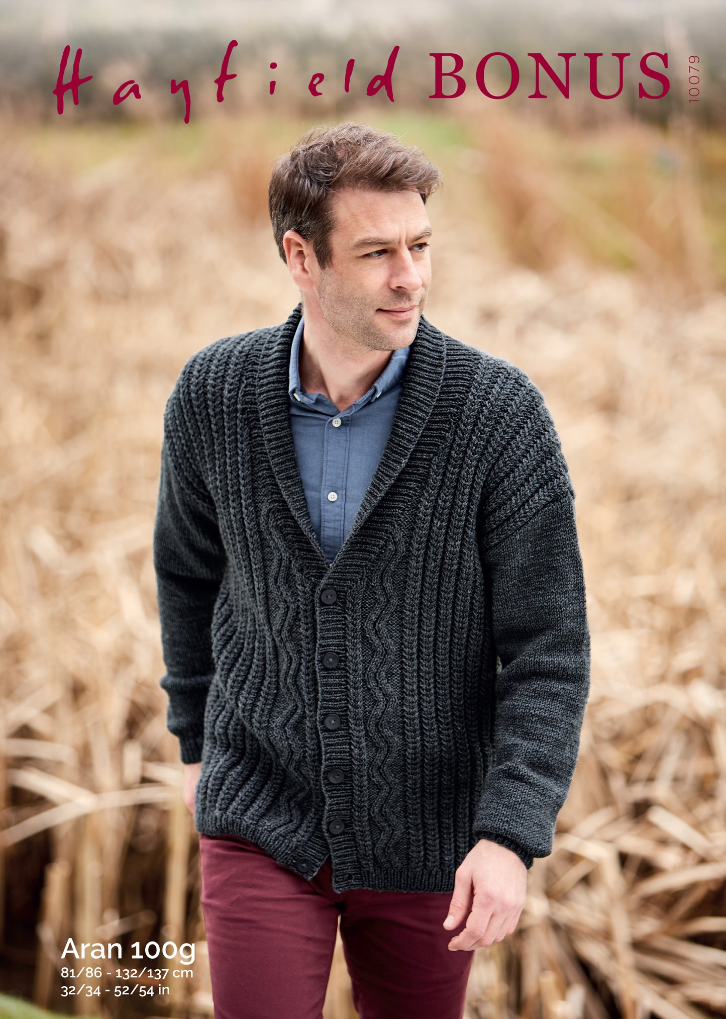 Hayfield Pattern 10079 - Cardigan-mens-Hayfield bonus aran - Product image