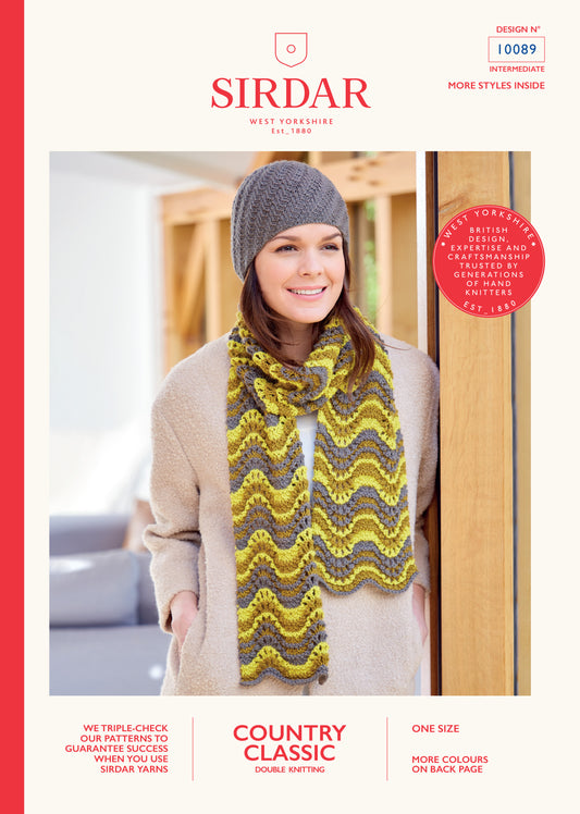 Sirdar Pattern 10089 - Scarf & hat-Sirdar country classic - Product image