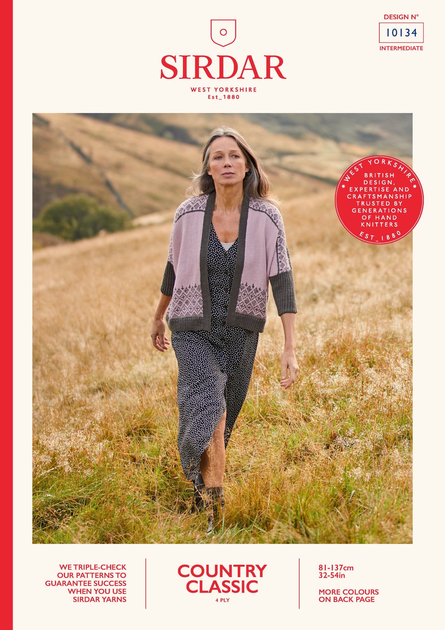 Sirdar Pattern 10134 - Kimono cardigan-Sirdar country classic 4 ply - Product image