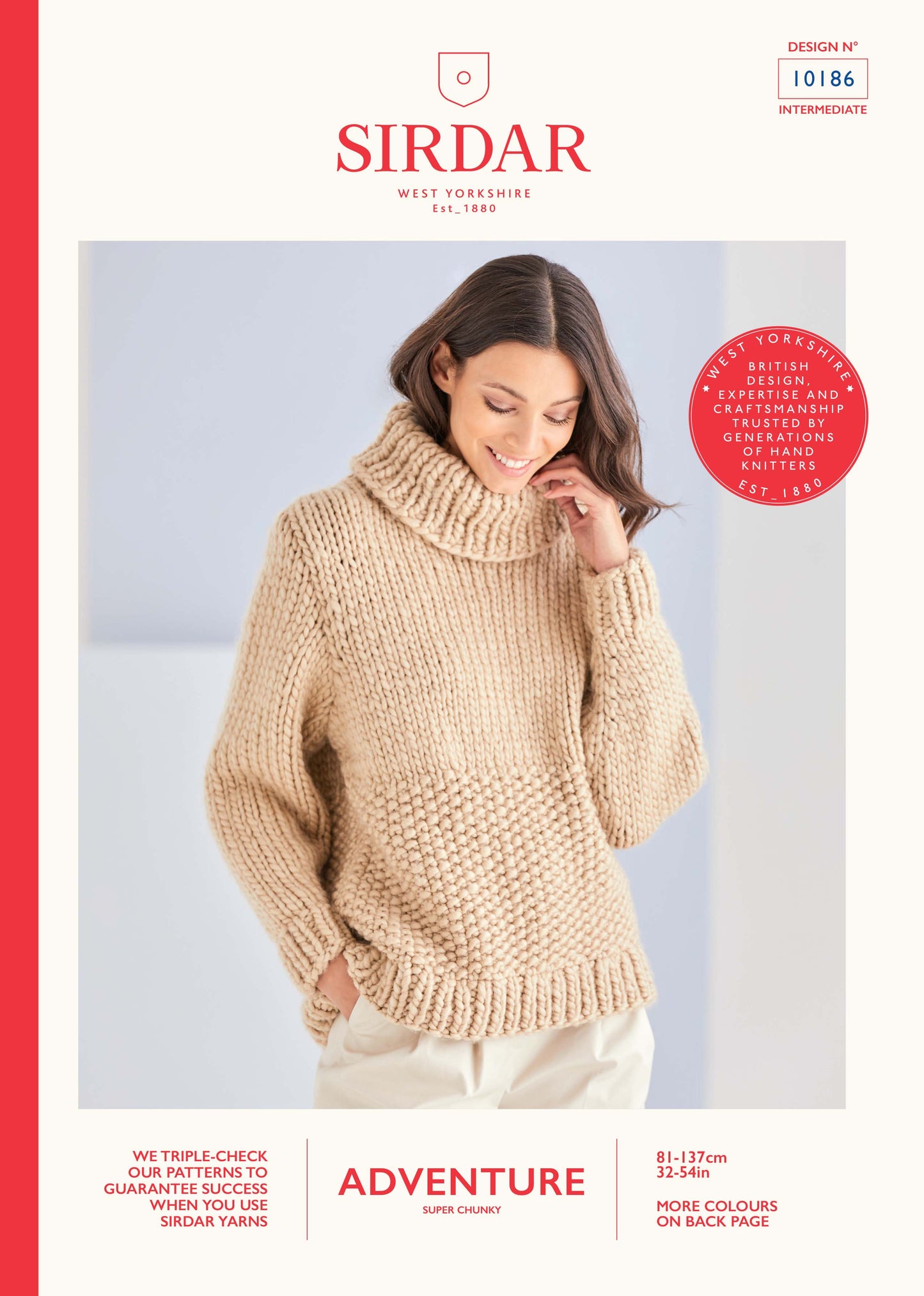 Sirdar Pattern 10186 - Roll neck sweater- sirdar adventure - Product image