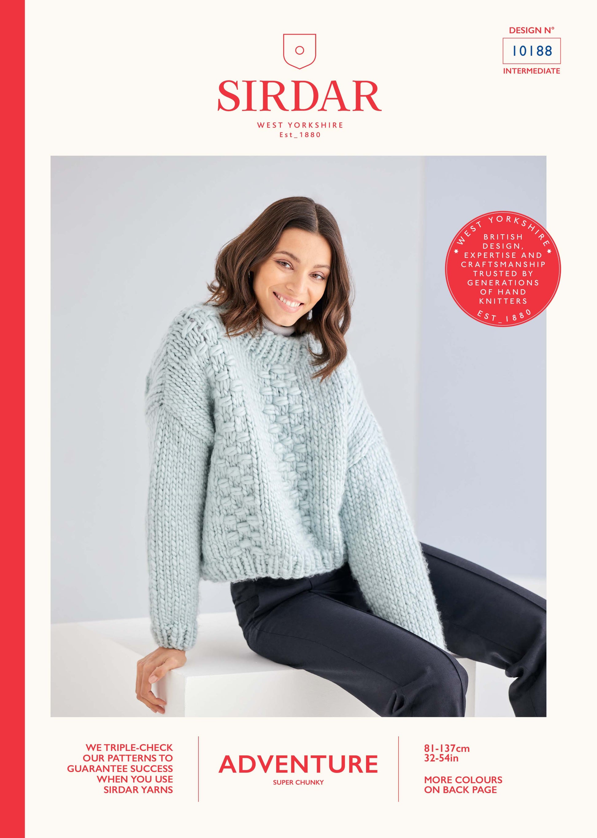 Sirdar Pattern 10188 - Textured panel sw