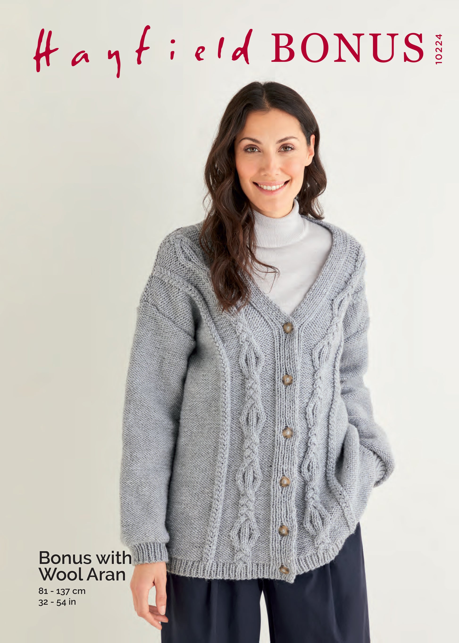 Hayfield Pattern 10224 - Cardigan-Hayfield bonus with wool aran - Product image