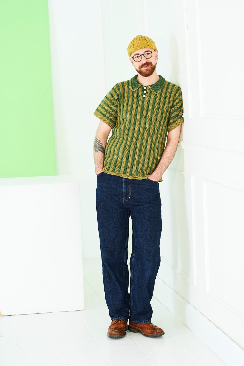 Stylecraft Bambino Pattern 10227 - Mens Crochet Tops - image 1