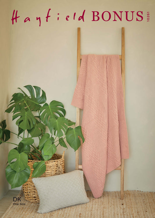 Sirdar Pattern 10261 - Textured stripe stitch blanket & cushion-Sirdar Country Classic Worsted - Product image
