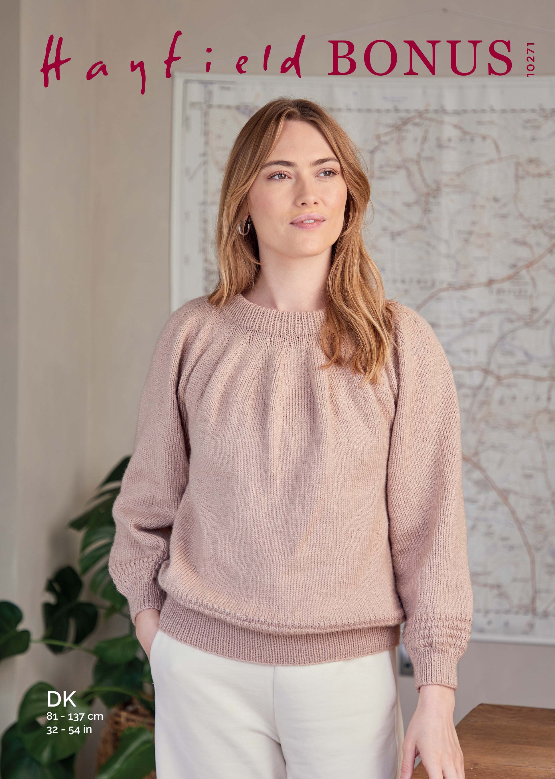 Hayfield Pattern 10271 - Yoke gathered sweaterr-Hayfield bonus DK - Product image