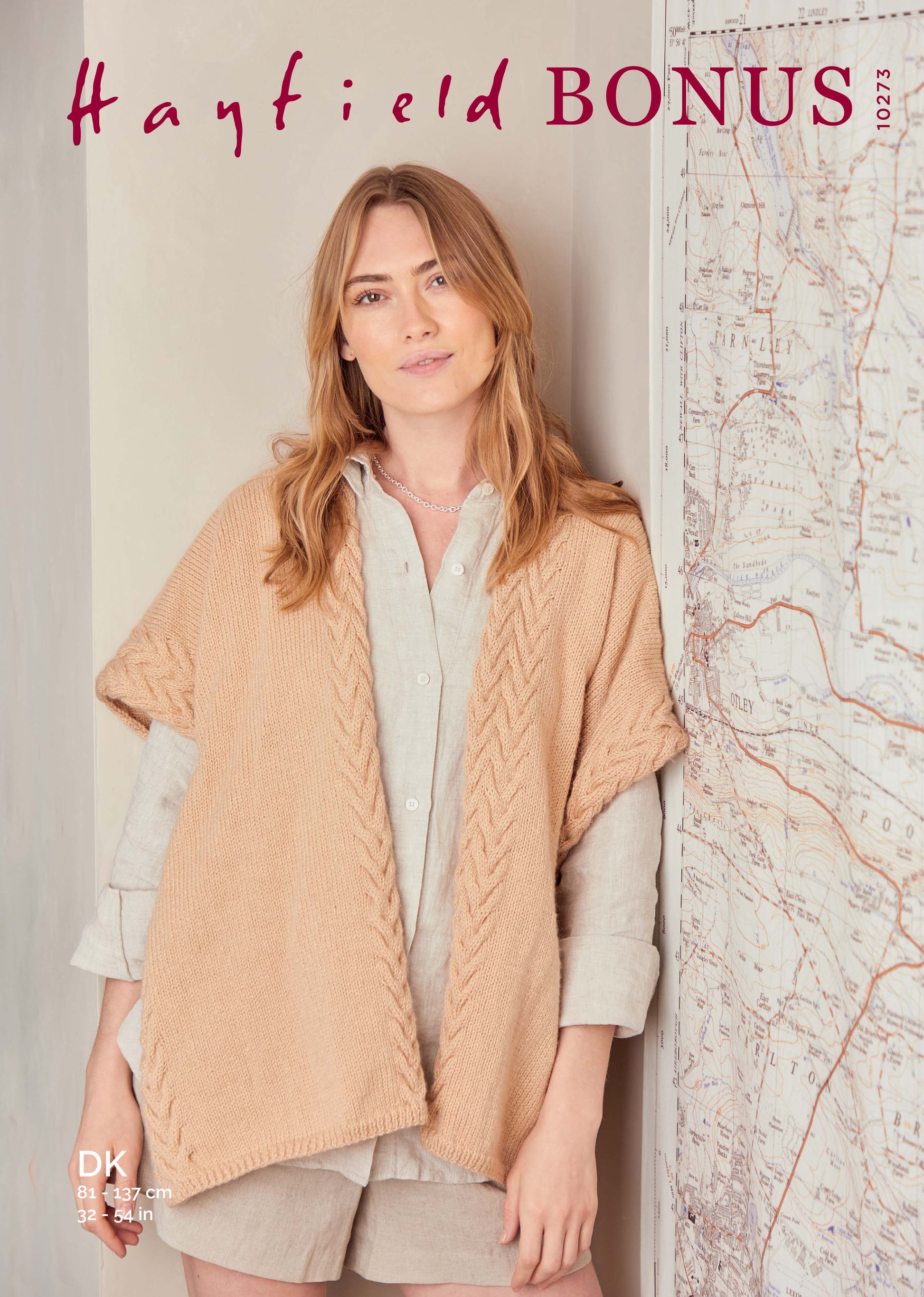 Hayfield Pattern 10273 - Cable edges shawl-Hayfield bonus DK - Product image