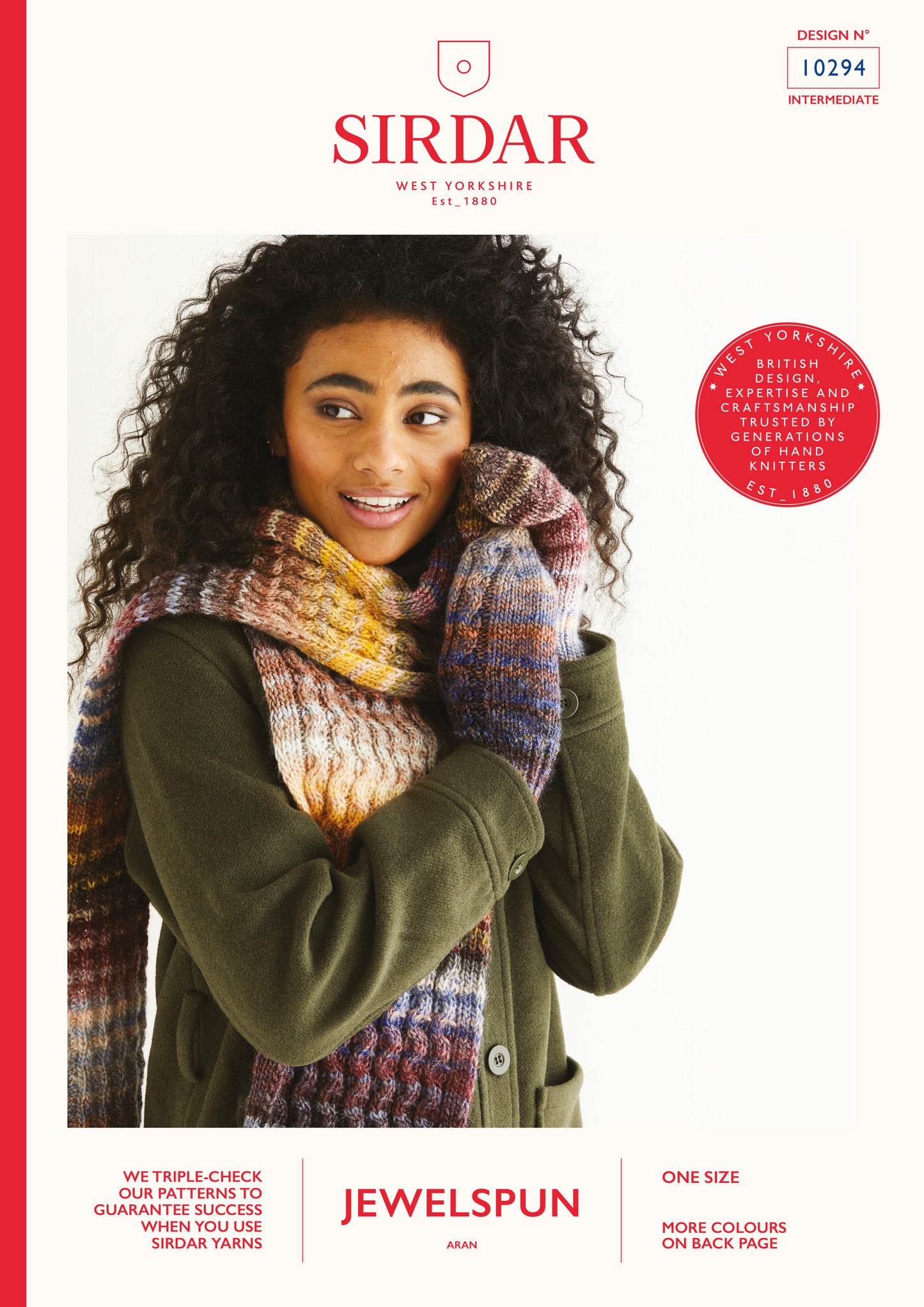 Sirdar Pattern 10294 - Serpent cable hat, scarf & mittens-Sirdar jewelspun - Product image
