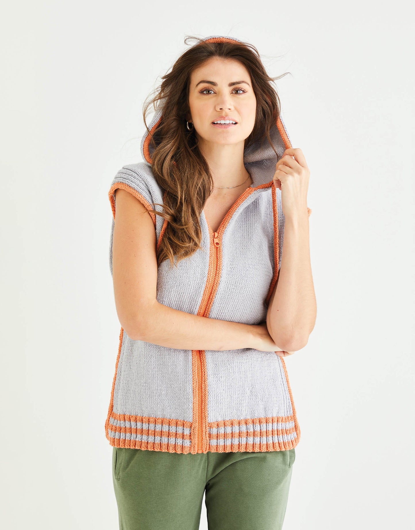 Sirdar Pattern 10549 - F005 Sleek Sleeveless Hoodie - Product image