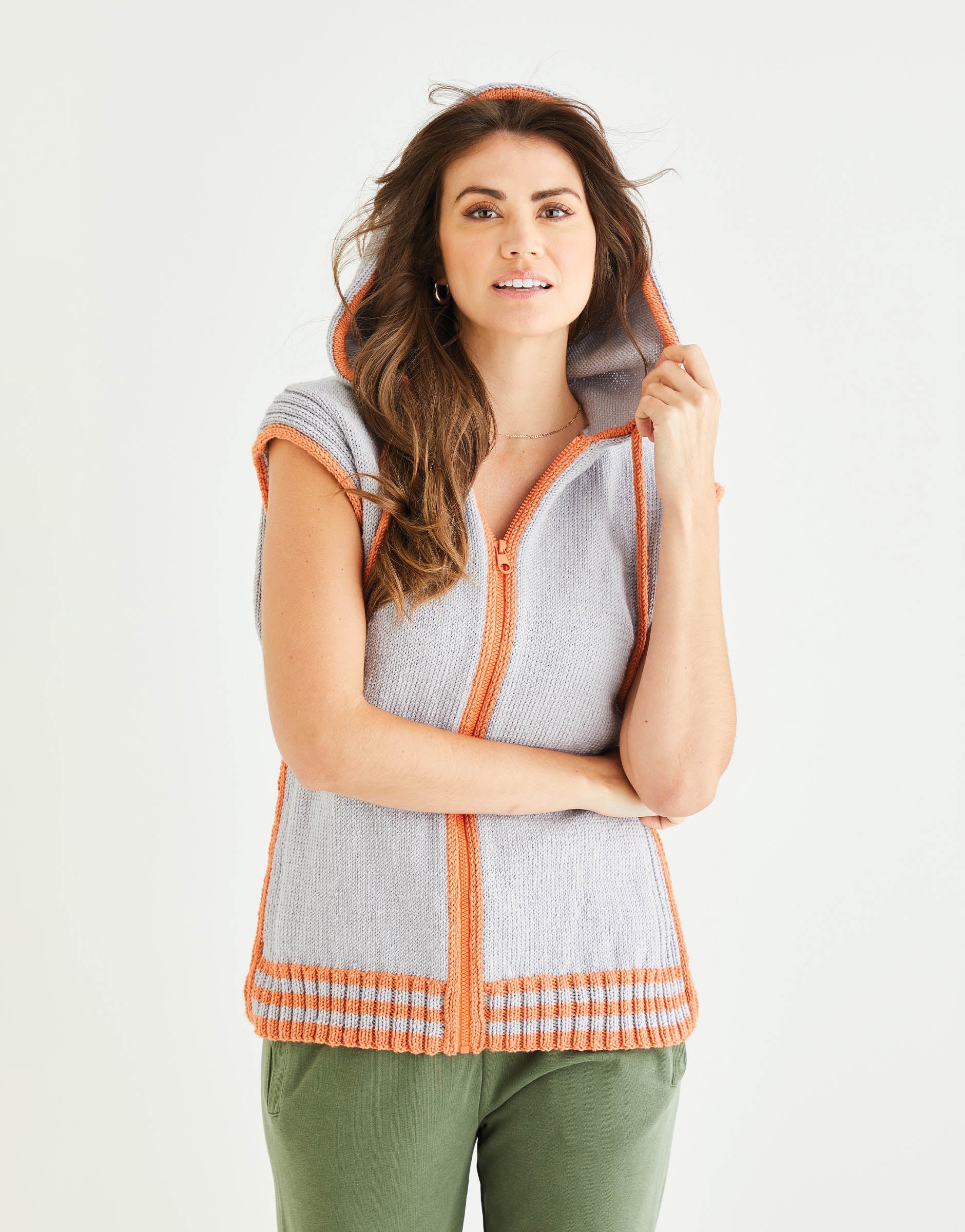 Sirdar Pattern 10549 - F005 Sleek Sleeveless Hoodie - Product image