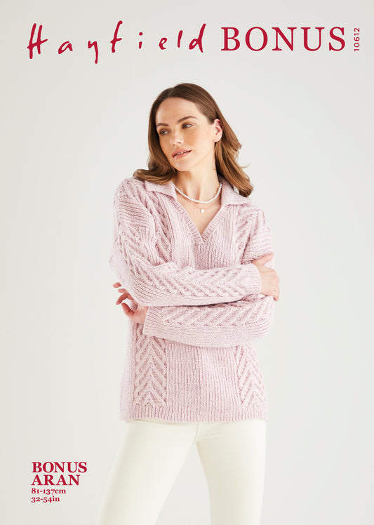 Sirdar Pattern 10612 - F236 V Neck Collar Sweater - Product image