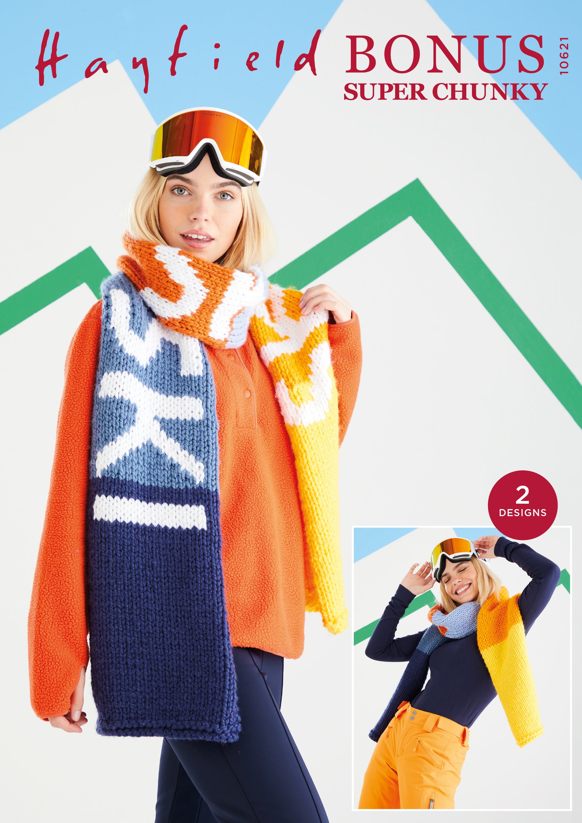 Sirdar Pattern 10621 - F032 Ski lift scarves - Product image