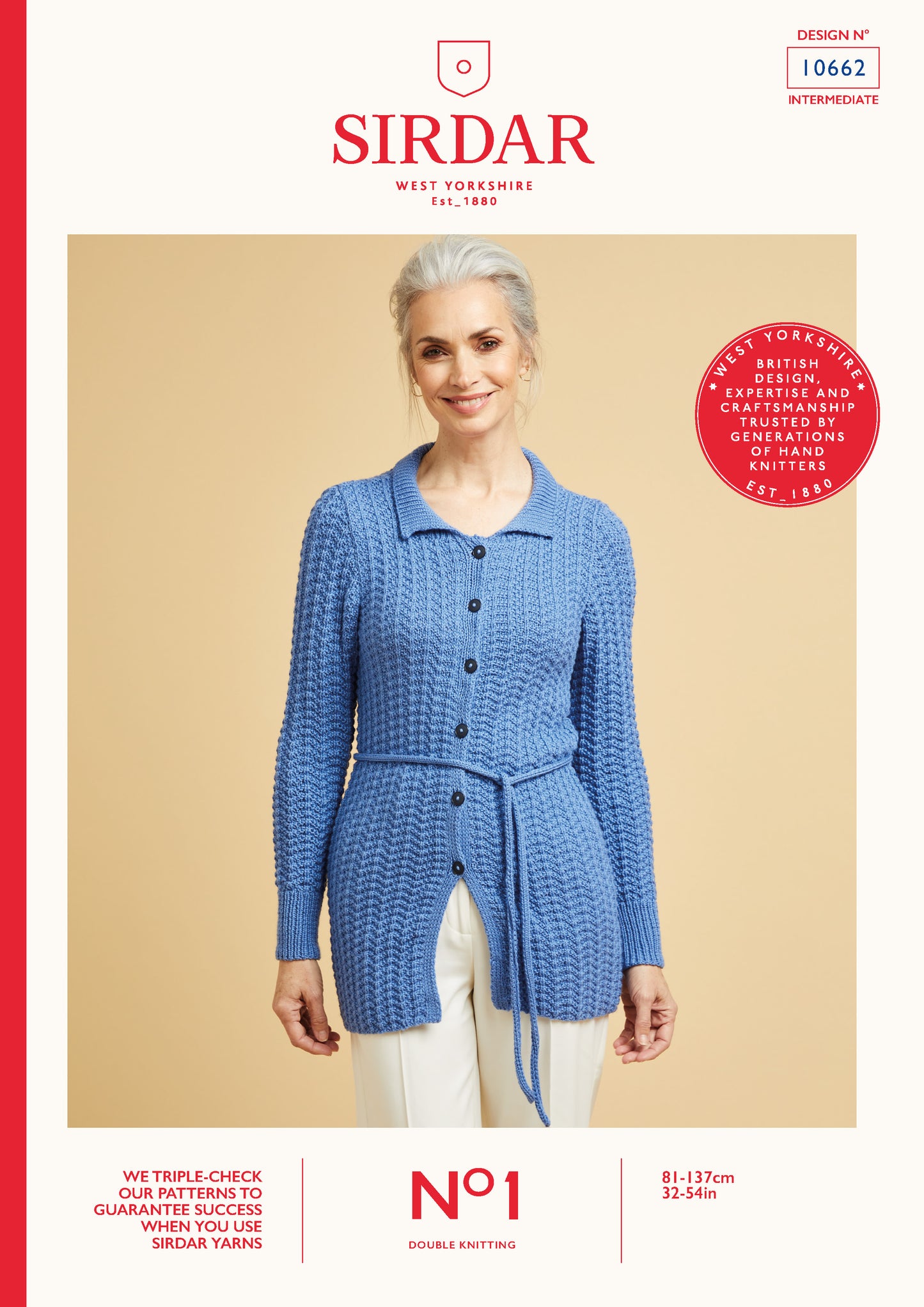 Sirdar Pattern 10662 - F047 Longline Collared Cardi - Product image