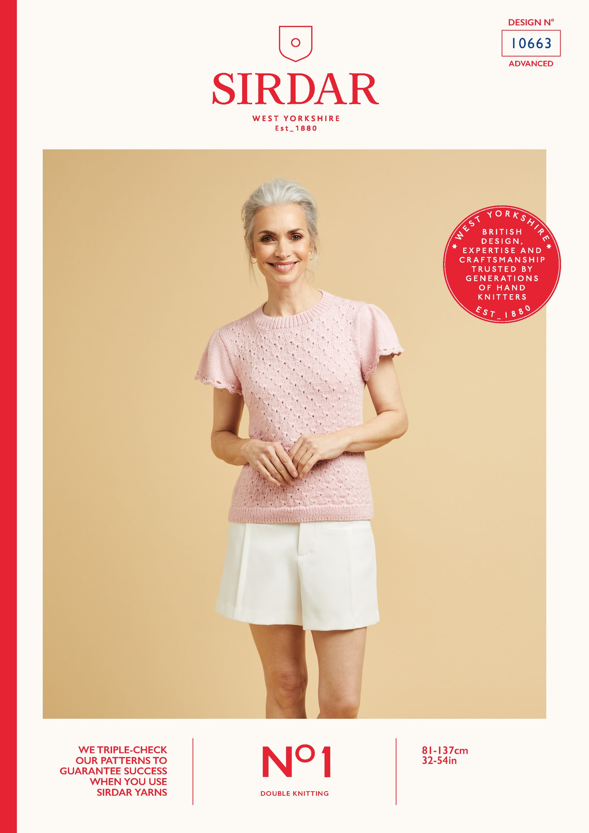 Sirdar Pattern 10663 - F047 Scallop Sleeved Sweater - Product image
