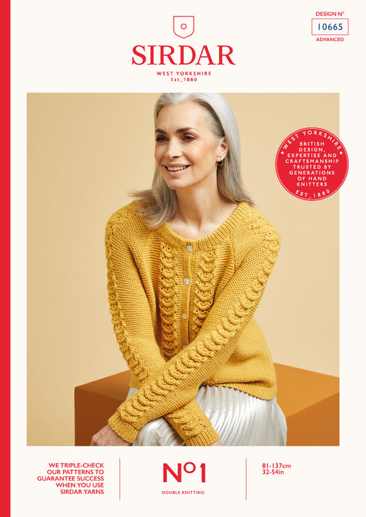 Sirdar Pattern 10665 - F047 Scallop Stitch Short Cardi - Product image