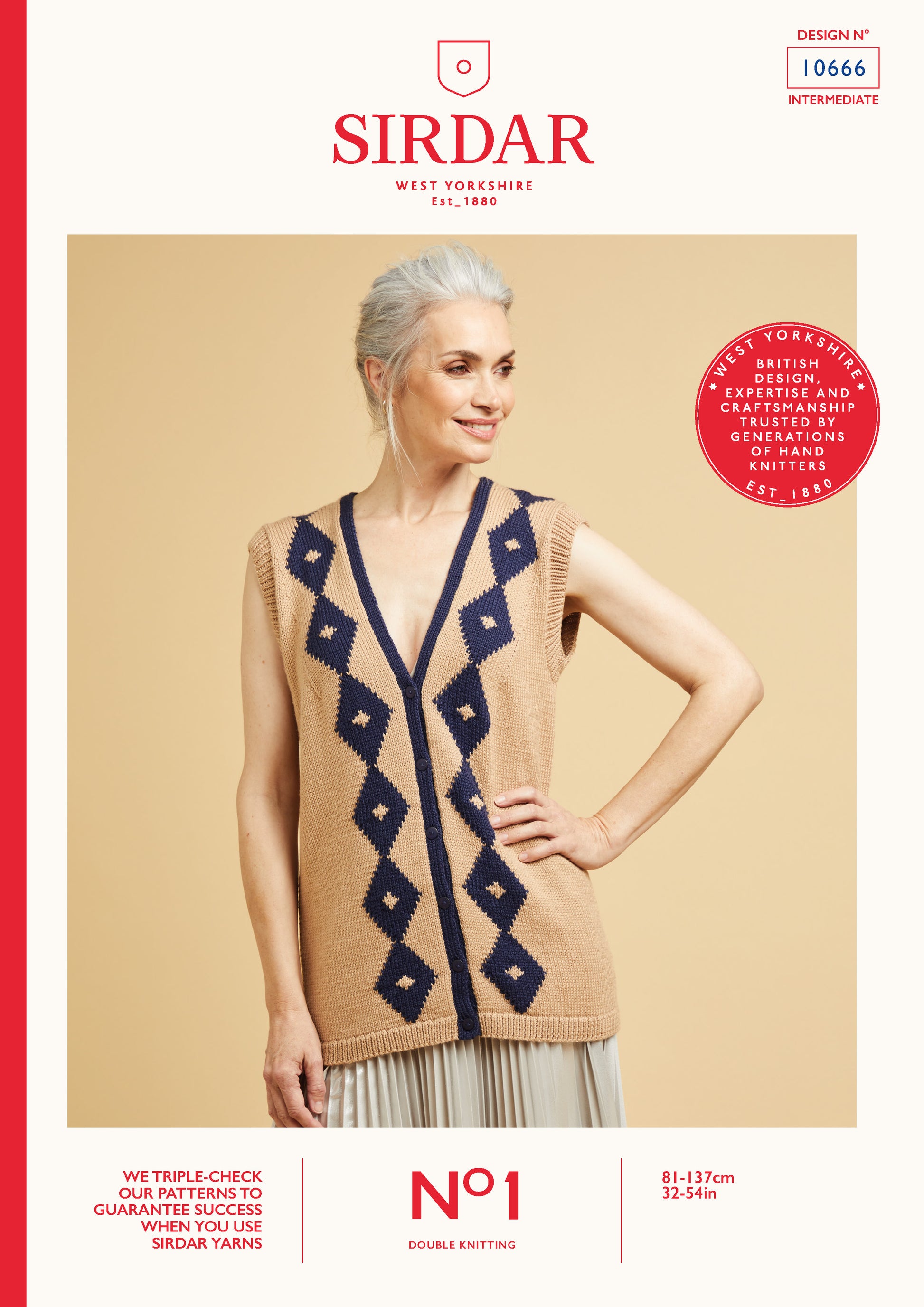 Sirdar Pattern 10666 - F047 Diamond Deco Tunic - Product image