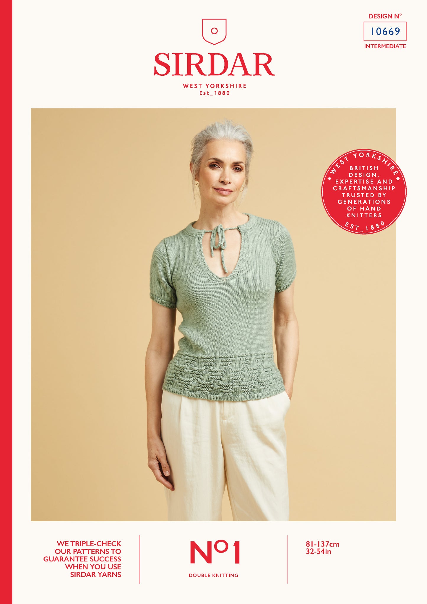 Sirdar Pattern 10669 - F047 Notch Neck Top - Product image