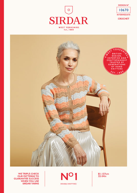 Sirdar Pattern 10670 - F047 Chevron Stripe Jacket - Product image