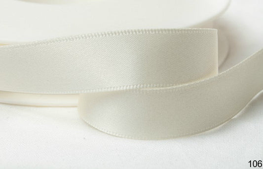 Cream Double Faced Satin Ribbon 6mm x 50m