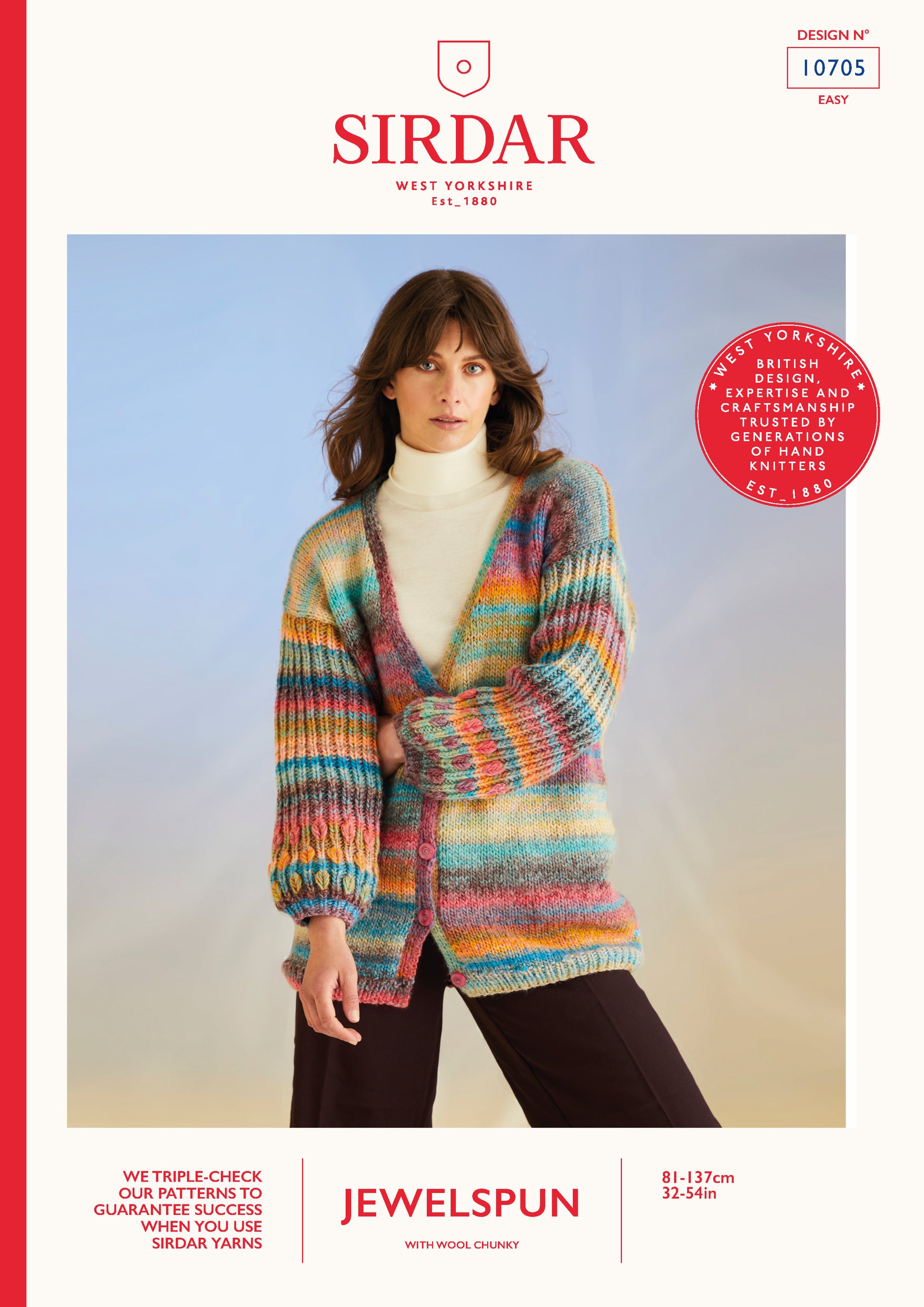 Sirdar Pattern 10705 - F258 Coral Sleeves Cardigan - Product image