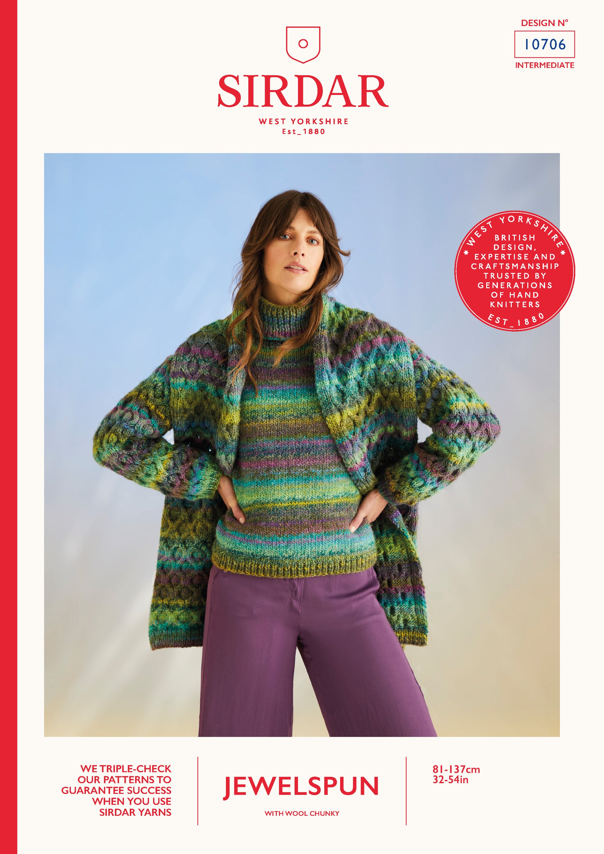 Sirdar Pattern 10706 - F258 Kelp Sleeve Sweater & Scarf - Product image