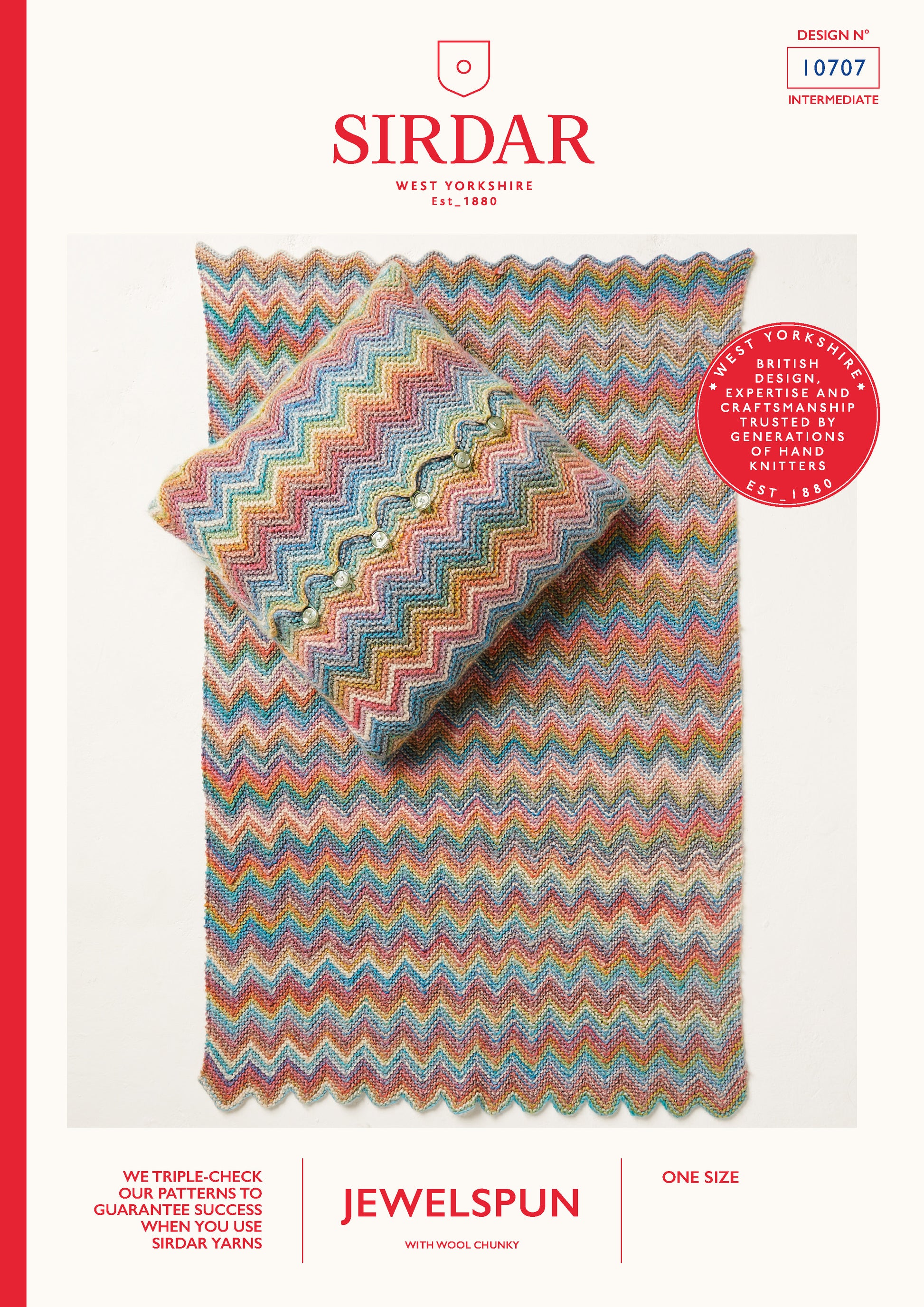 Sirdar Pattern 10707 - F258 Ripples Blanket & Cushion - Product image