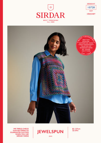 Sirdar Pattern 10728 - F237 Twilight Terrace Tabard - Product image