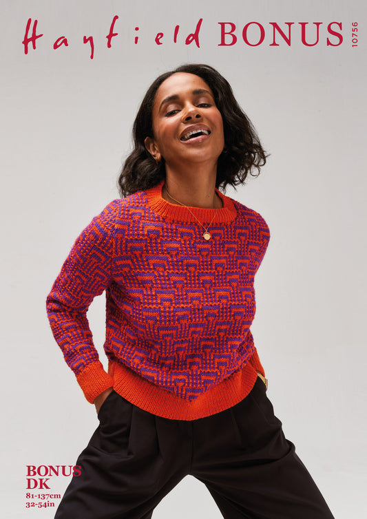 Sirdar Pattern 10756 - F013 Pulse Flash Sweater - Product image