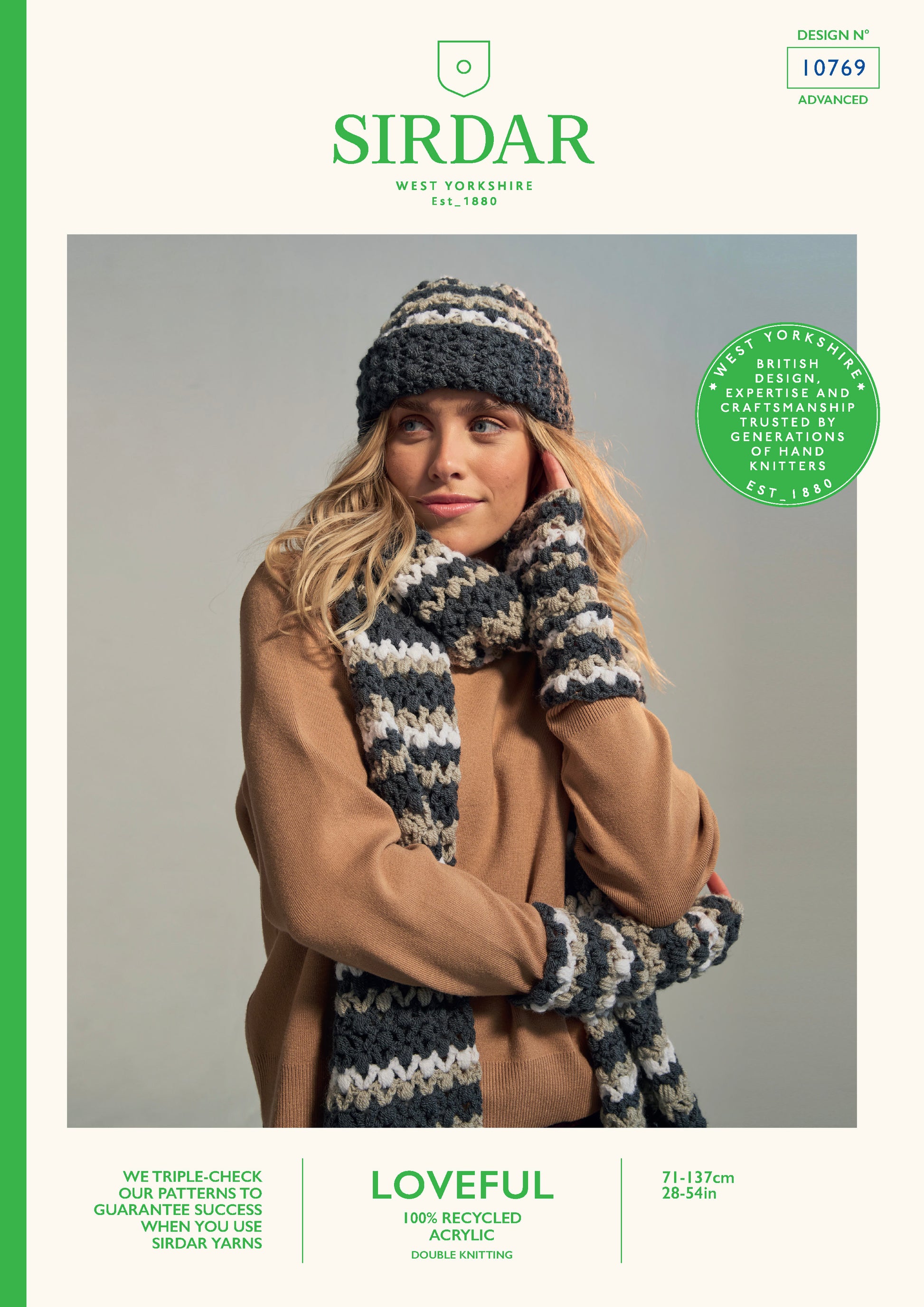 Sirdar Pattern 10769 - F260 Sea Level Scarf Set - Product image