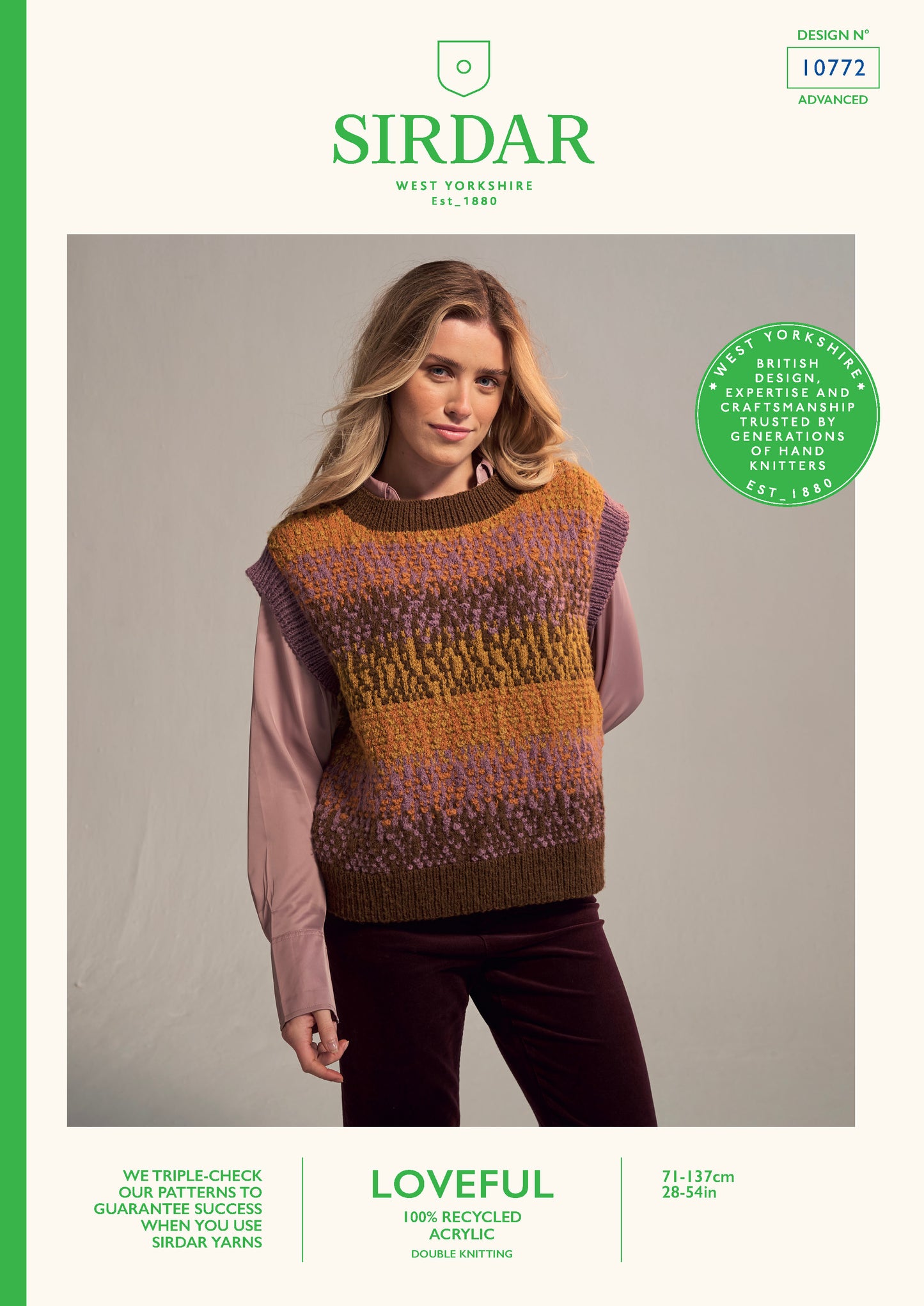 Sirdar Pattern 10772 - F260 Volcanic Vest - Product image