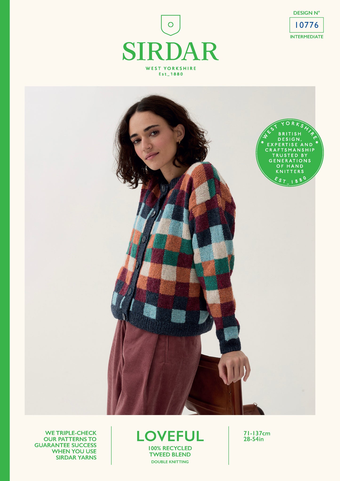 Sirdar Pattern 10776 - F261 Checkerboard Cardigan - Product image
