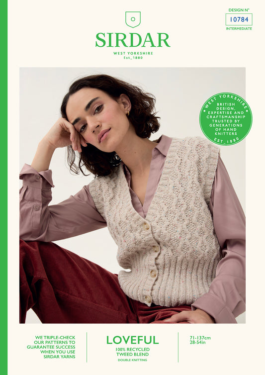 Sirdar Pattern 10784 - F261 Moss Stitch 