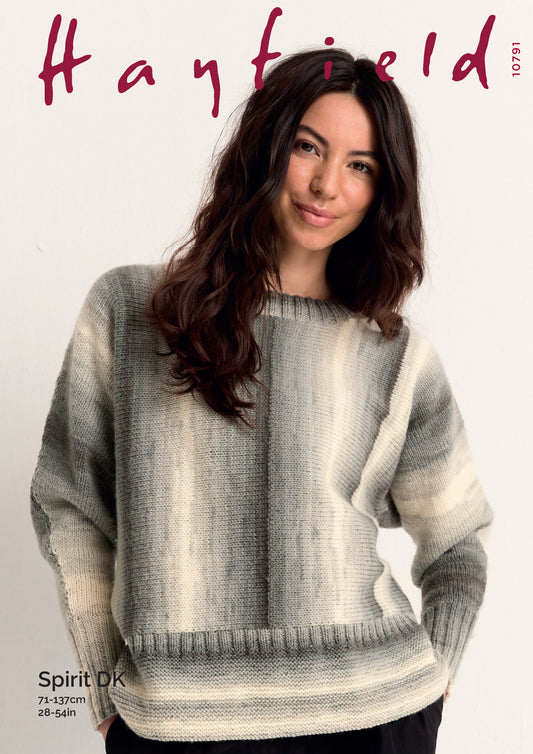 Sirdar Pattern 10791 - F252 Deep Rib Boxy Sweater - Product image
