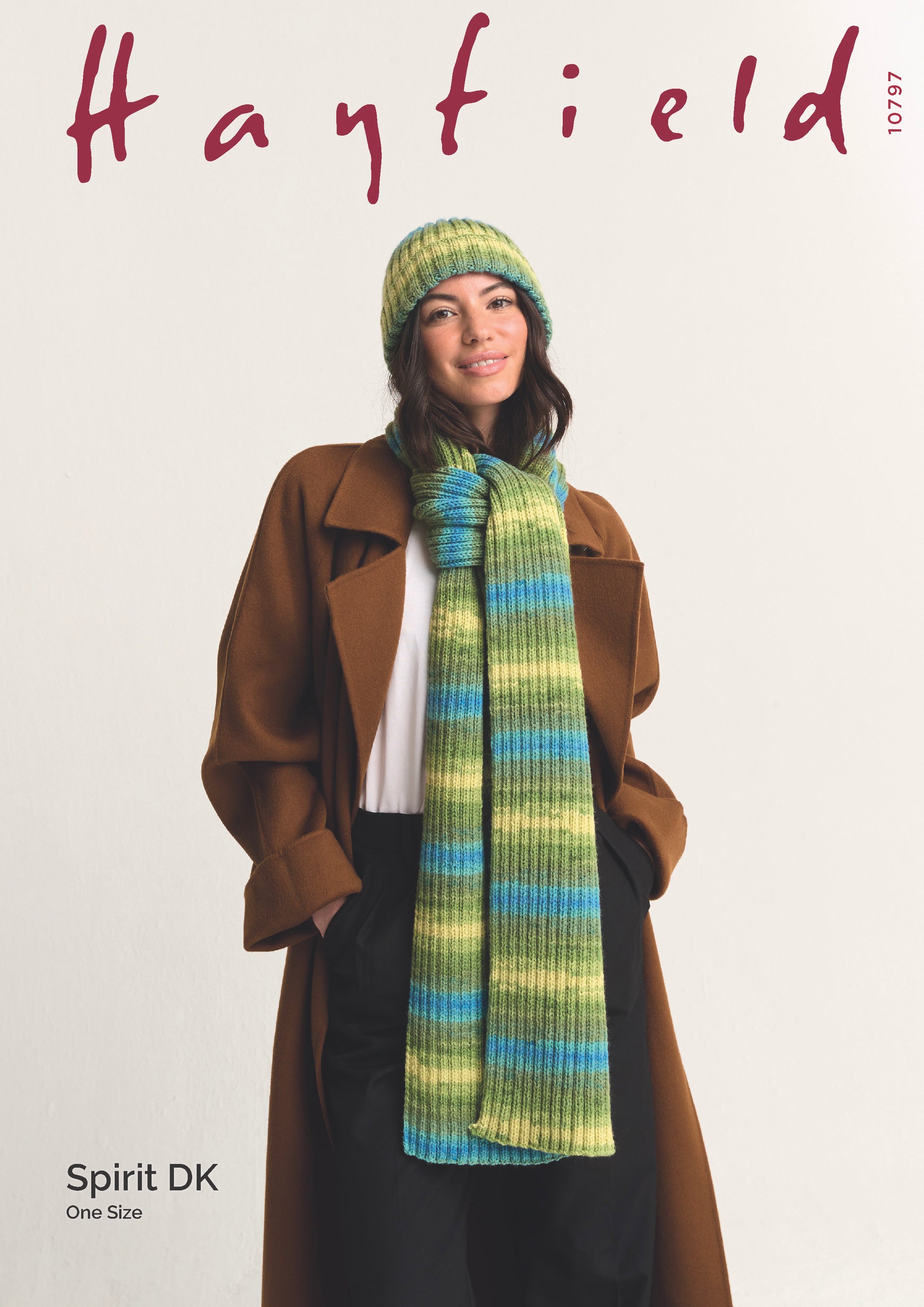 Sirdar Pattern 10797 - F252 Ribbed Scarf & Beanie - Product image