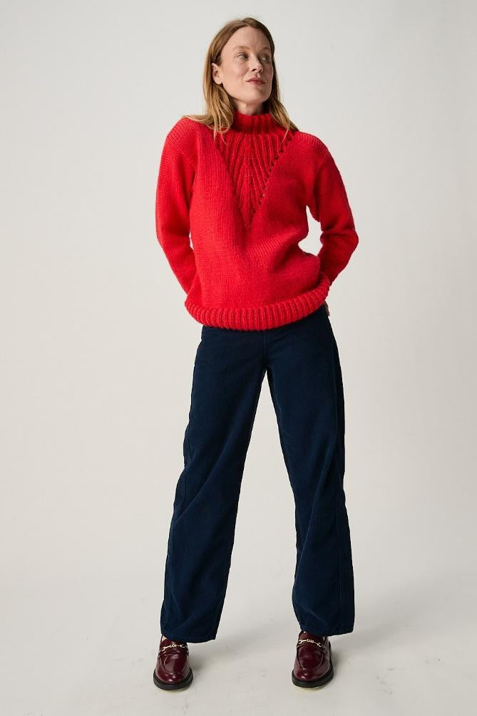 Sirdar Knitting Pattern 10966 - Rise High Neck Sweater in Loveful Bio Blend Chunky