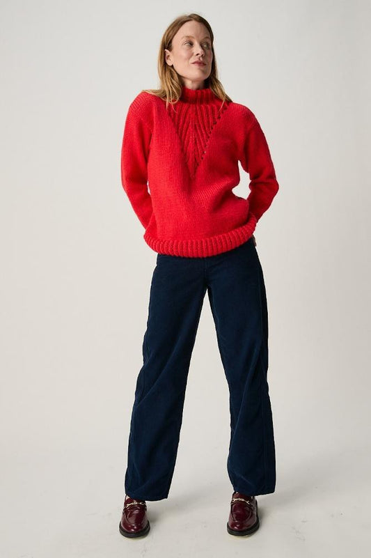 Sirdar Knitting Pattern 10966 - Rise High Neck Sweater in Loveful Bio Blend Chunky