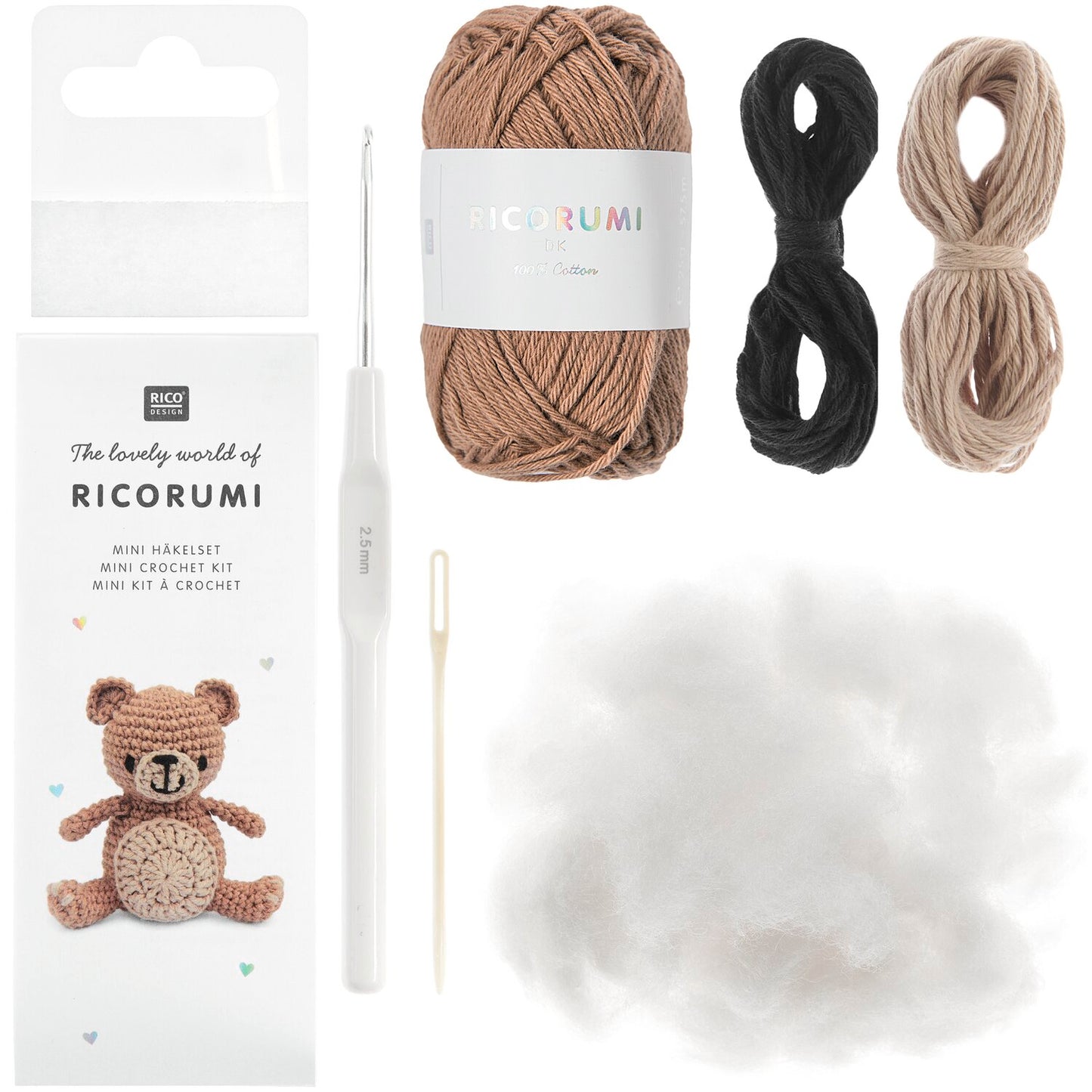 Rico Ricorumi Mini Easy Crochet Set - Teddy Bear - Image 3