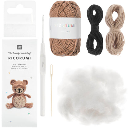 Rico Ricorumi Mini Easy Crochet Set - Teddy Bear - Image 3