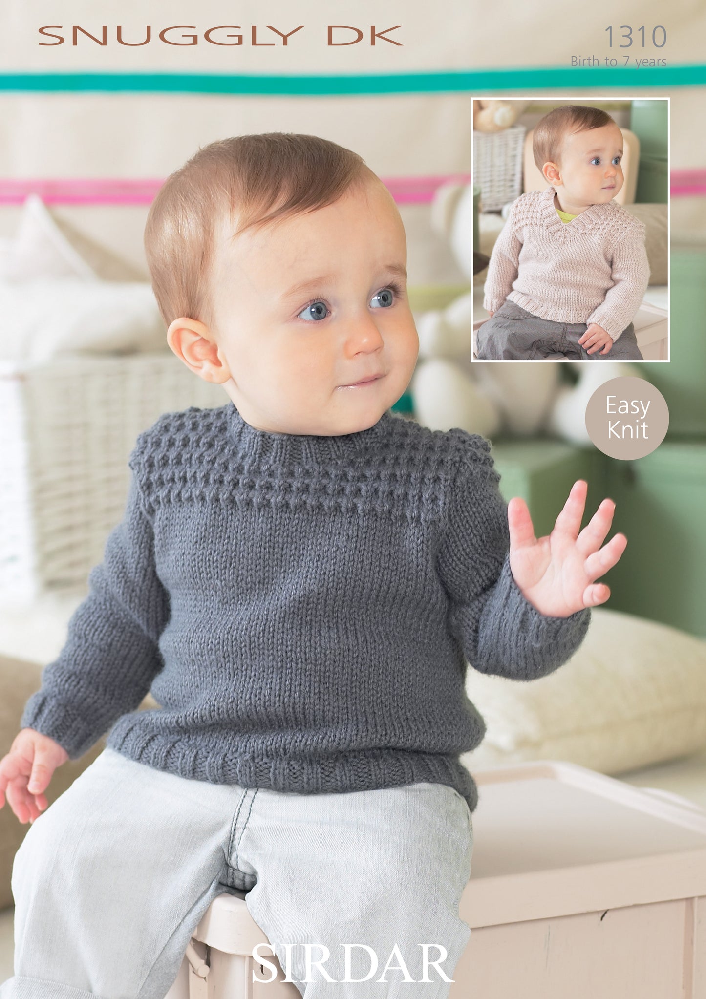 Sirdar Pattern 1310 - Sweaters-Sirdar snuggly DK - Product image