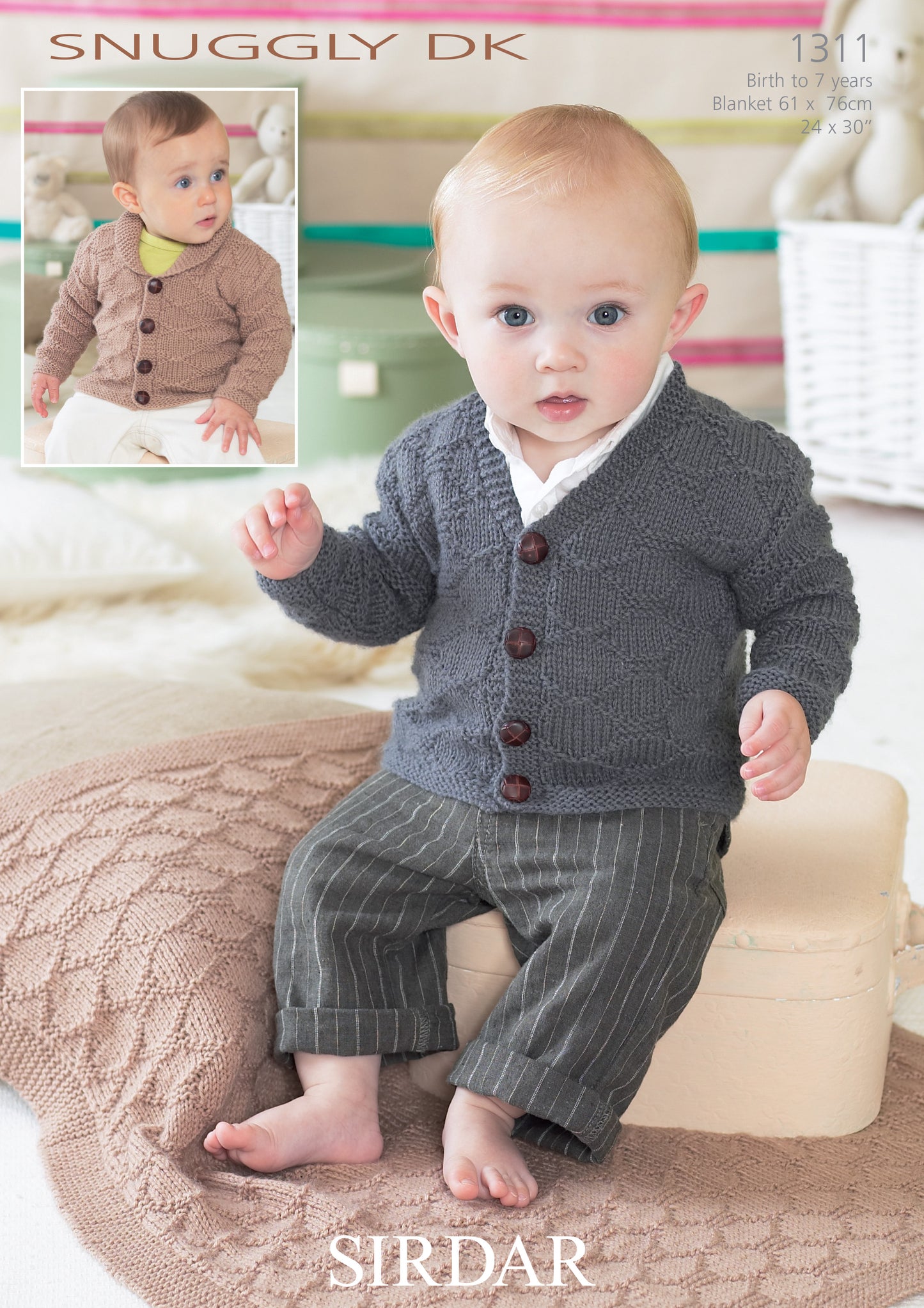 Sirdar Pattern 1311 - Cardigans & blanket-Sirdar snuggly  DK - Product image