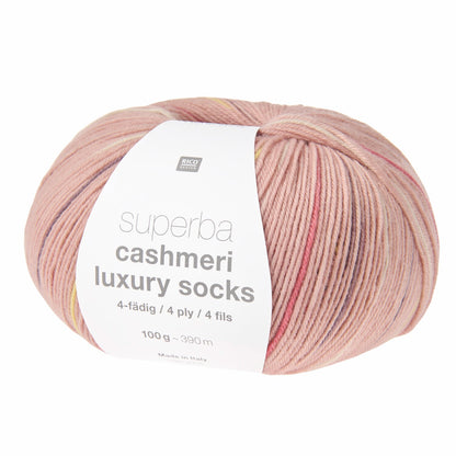 Rico Superba Cashmeri Luxury Socks 4 Ply Falling Leaves