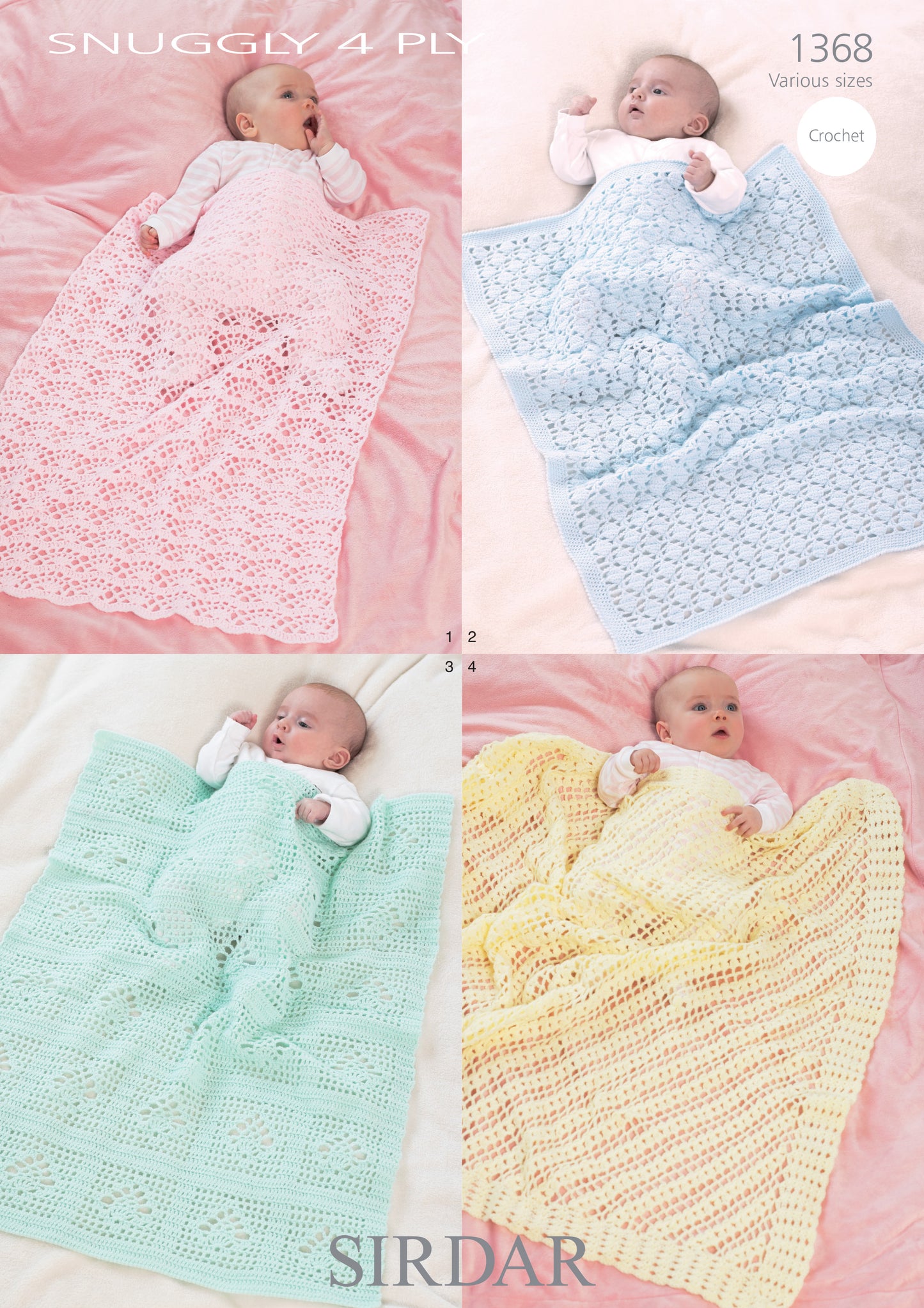 Sirdar Pattern 1368 - Blankets & Shawl- Sirdar snuggly 4 ply - Product image