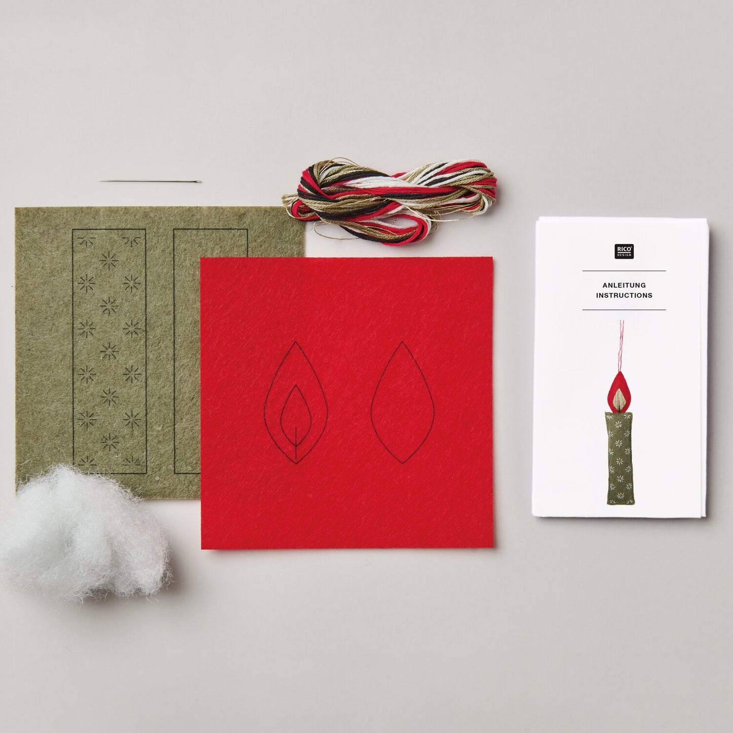 Rico Embroidery Kit - Felt Pendant - Candle
