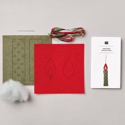 Rico Embroidery Kit - Felt Pendant - Candle