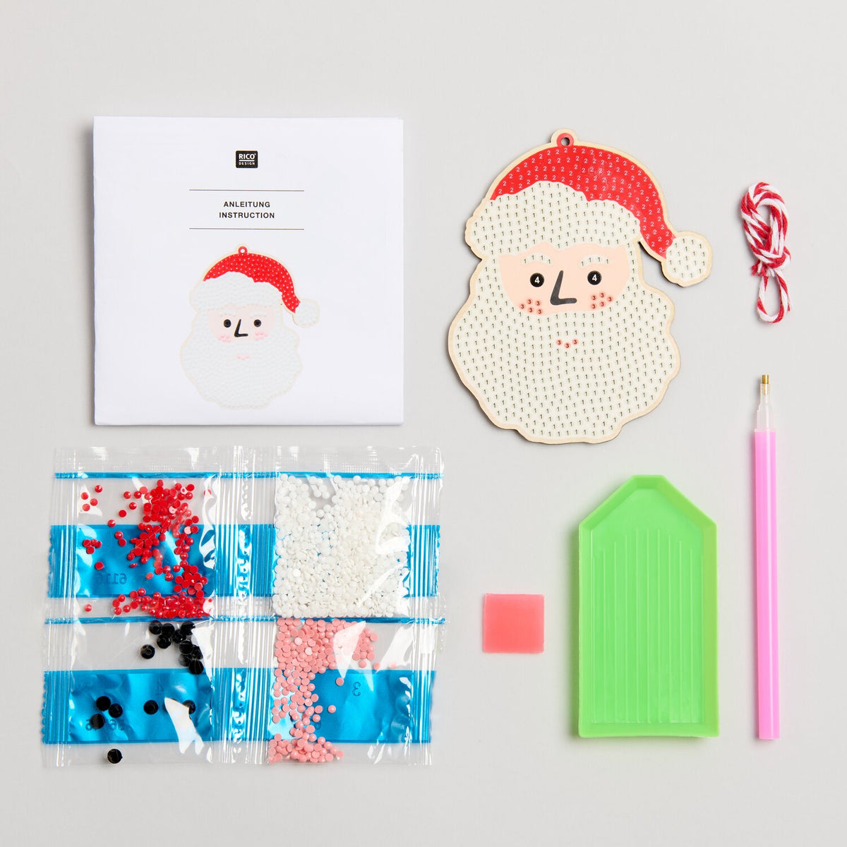 Rico Diamond Painting DIY Kit - Santa Claus Pendant