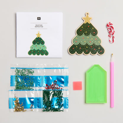 Rico Diamond Painting DIY Kit - Christmas Tree Pendant