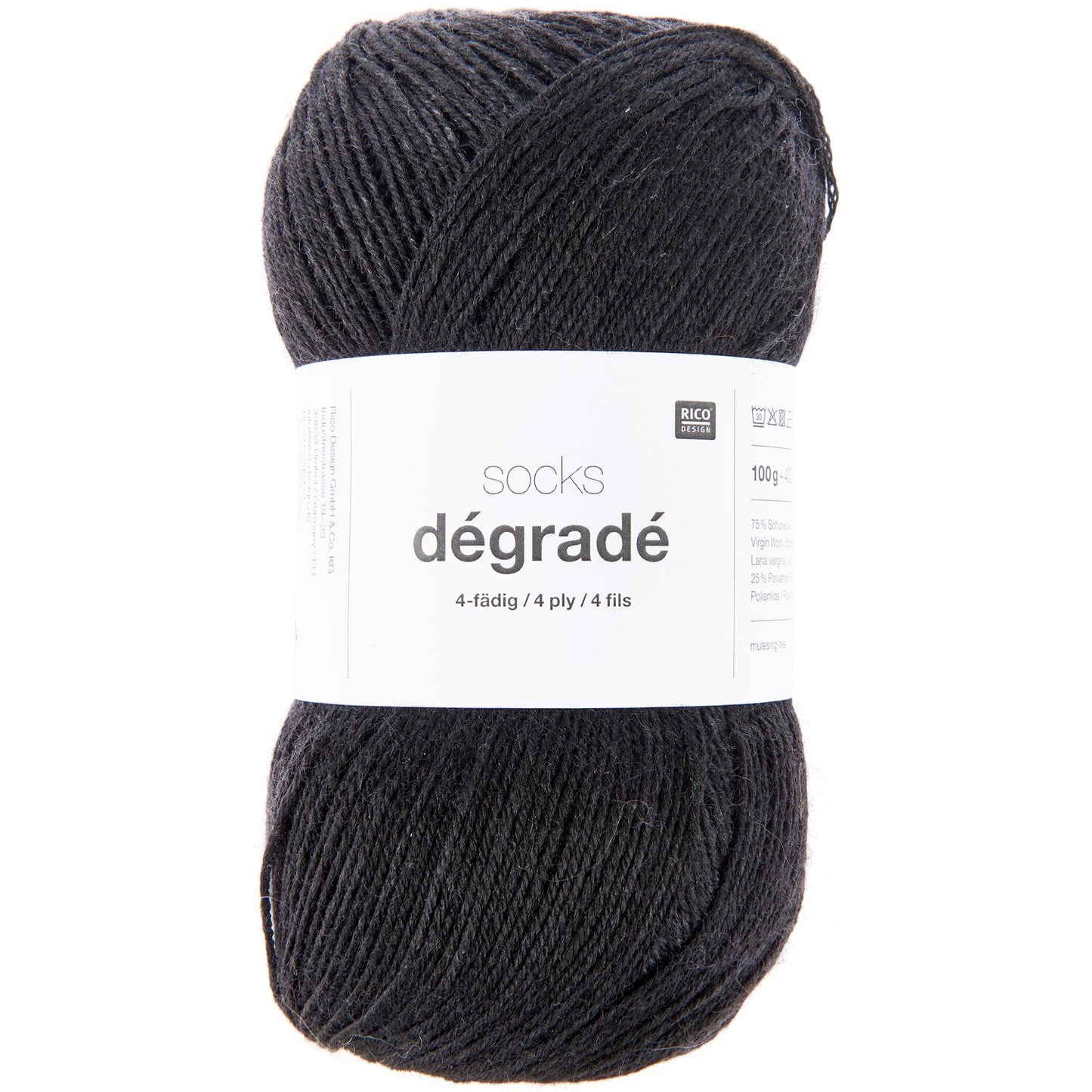 Rico Socks Degrade 4 Ply Black