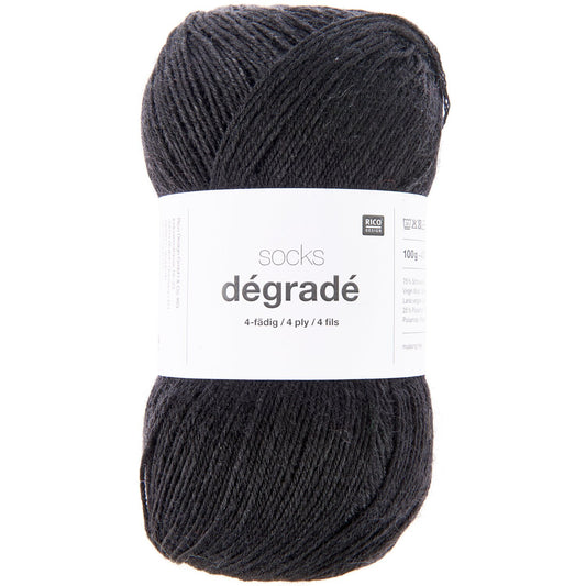 Rico Socks Degrade 4 Ply Black