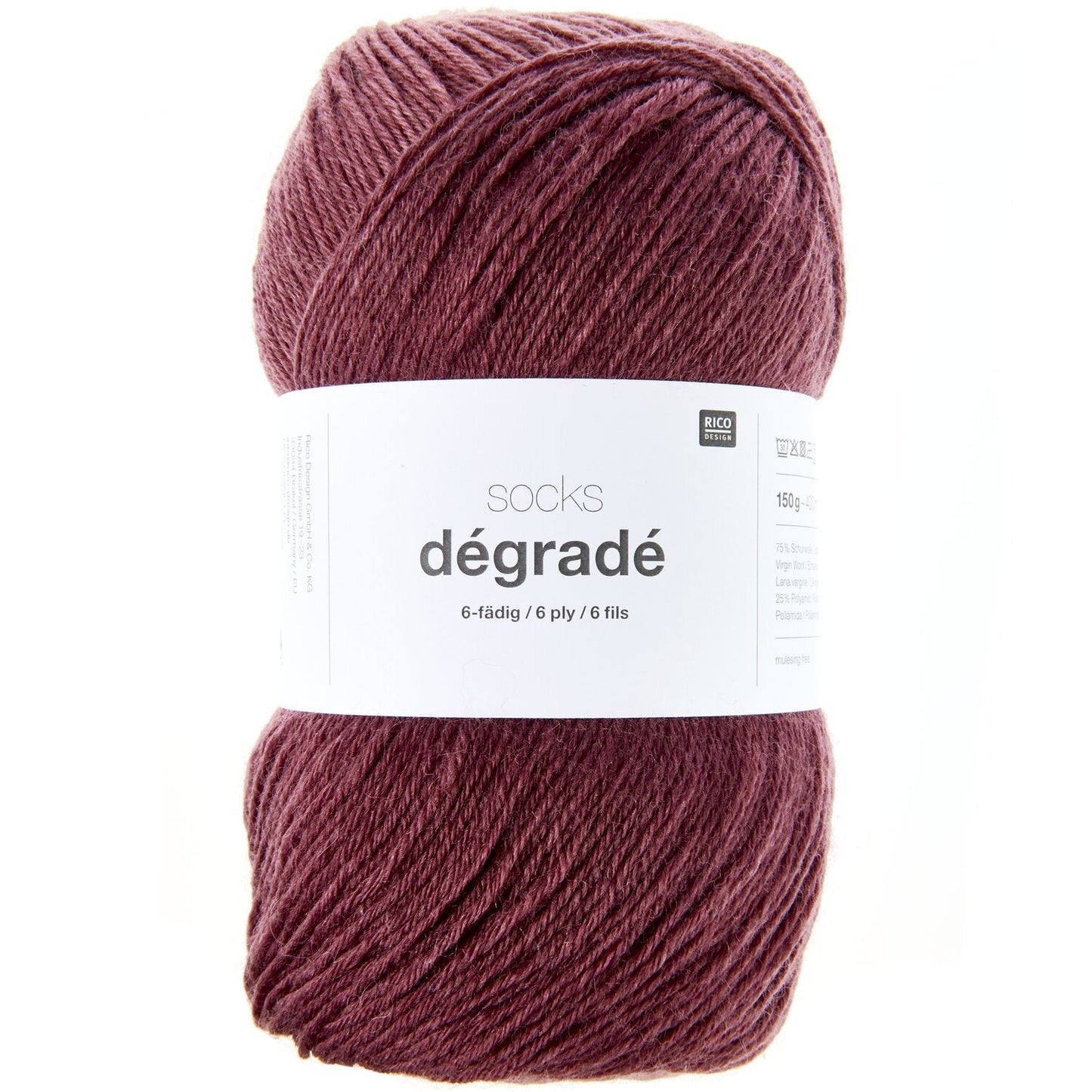 Rico Socks Degrade 6 Ply Burgundy