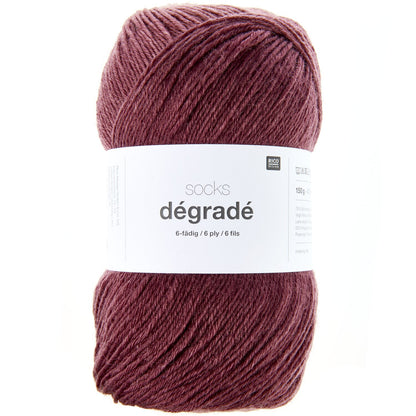 Rico Socks Degrade 6 Ply Burgundy