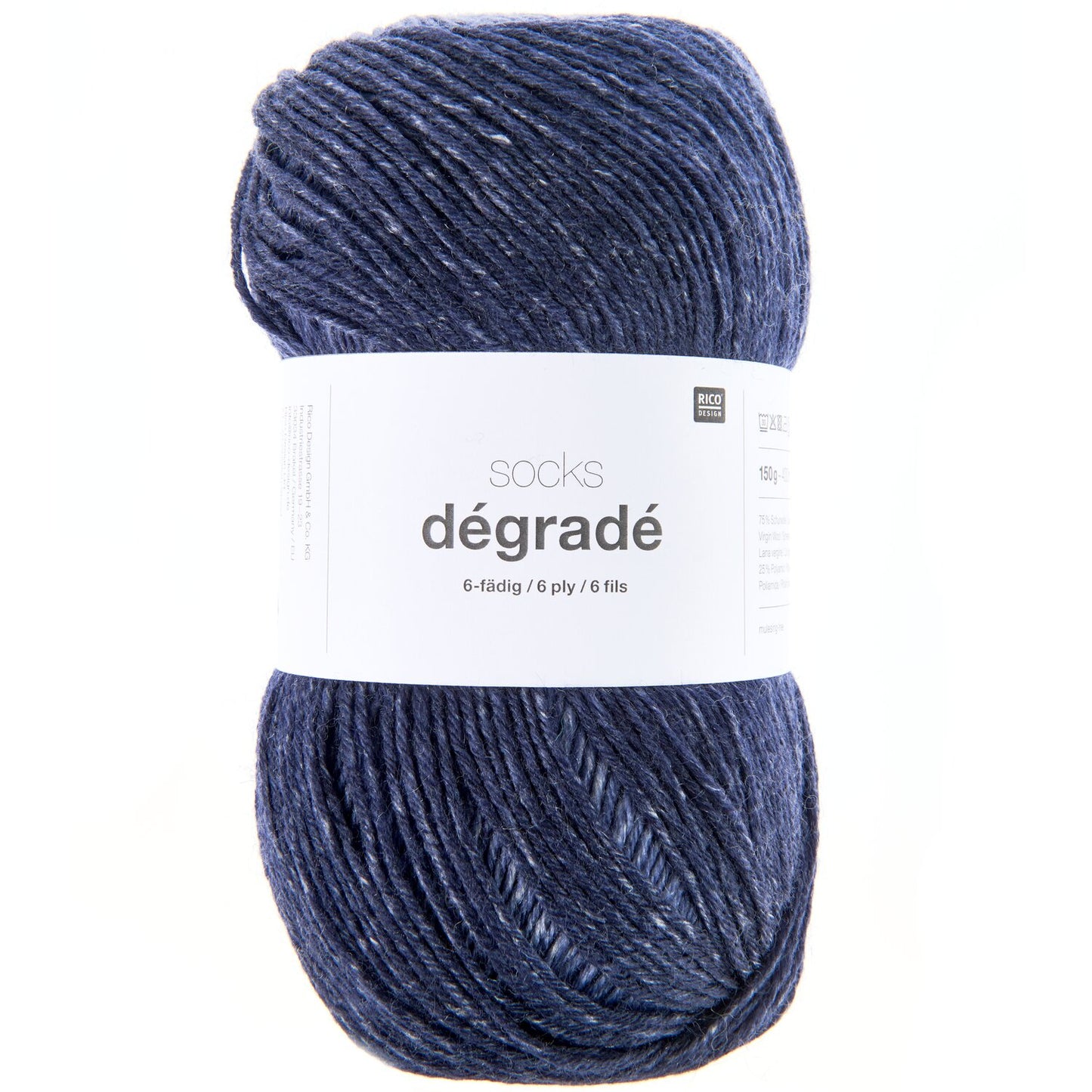 Rico Socks Degrade 6 Ply Navy Blue
